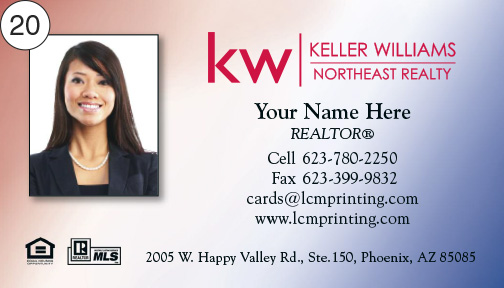 Keller Williams Business Card front 20